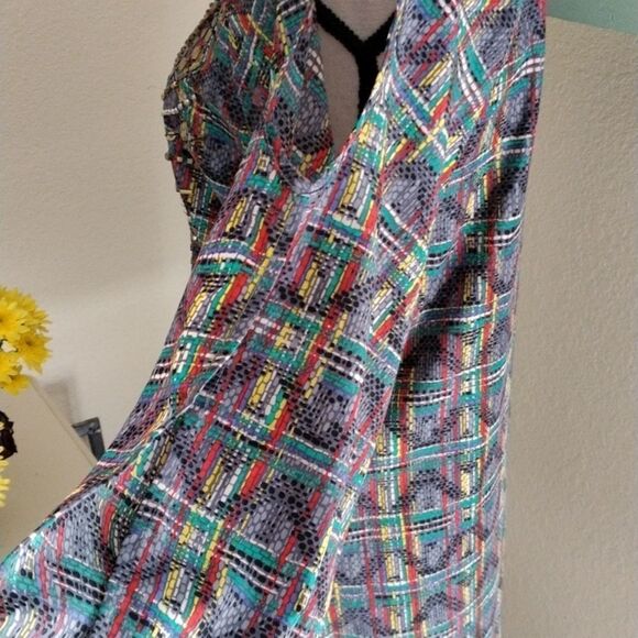 NWT Francesca's Blue Rain Embellished Shift Dress - Picture 7 of 15